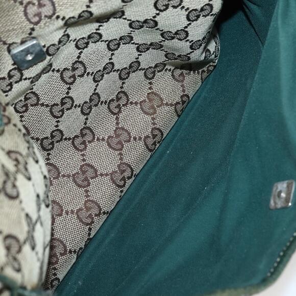 GUCCI GG Canvas Web Sherry Line Tote Bag Beige Green Red - Picture 13 of 13